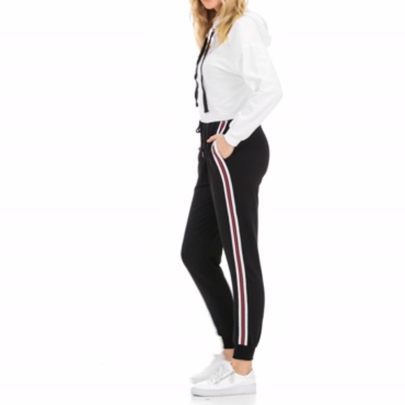 White  Long Sleeve Crop Top Sweatshirt Hoodies - Picture 6 of 8